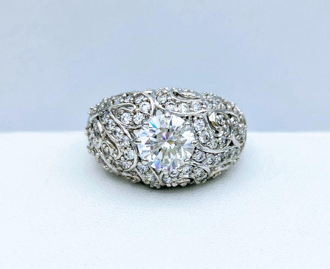 Sterling Silver Cubic Zirconia Ring, 1.71ctw (1 of 5)