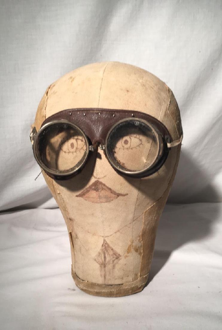 Mid Century Decorated Wig Head (1 of 1)