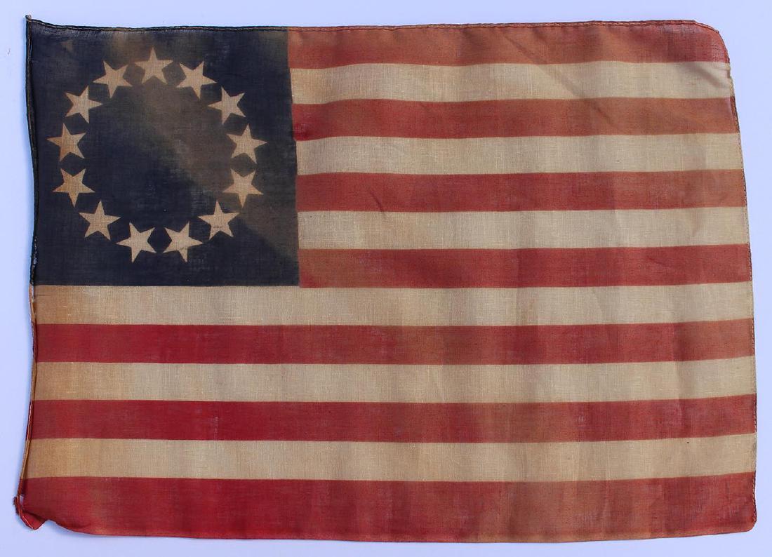 Vintage 13 Star Cotton UNITED STATES Flag (1 of 2)