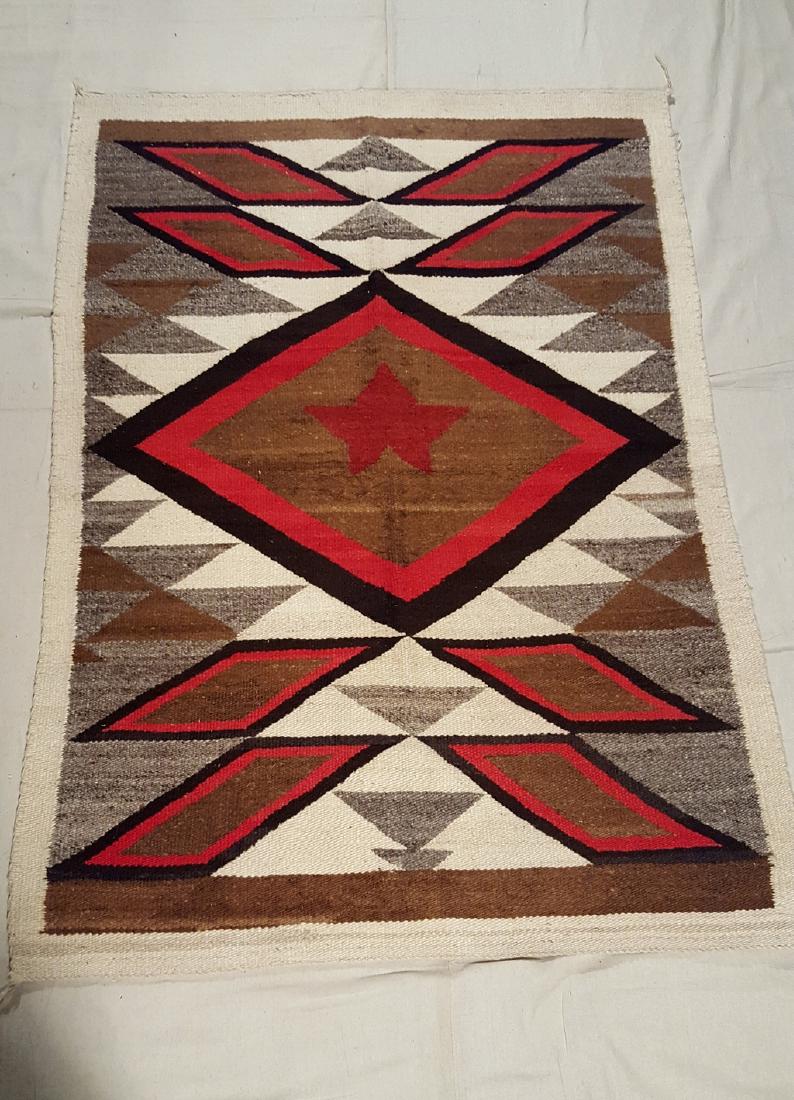 Navajo Texas Star Woven Rug Ca 1930's. (1 of 1)