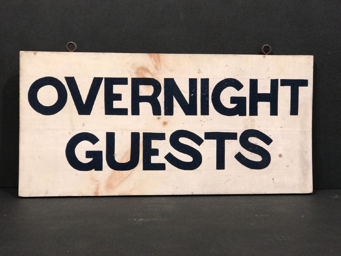 Overnight Guests Sign, C. 1920, Maine (1 of 4)