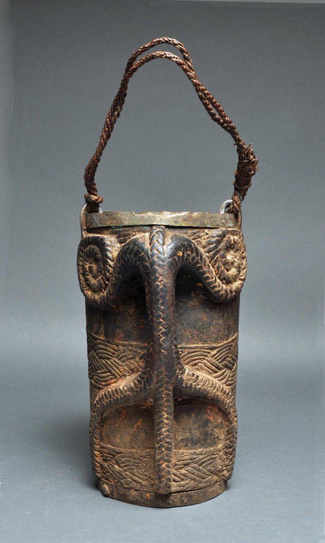 Antique Nepalese Wood Milk Jug, 19th-20th C (1 of 2)