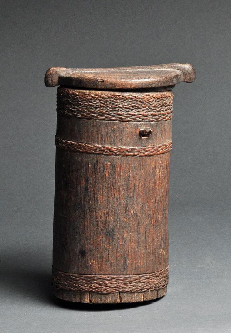 Borneo Dayak Tirual Shaman Bamboo Container, 20th C (1 of 4)