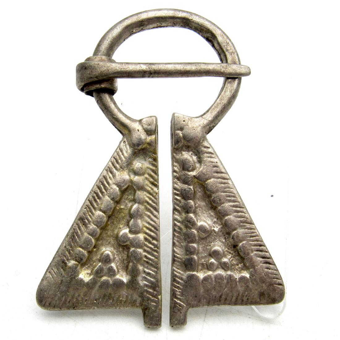 Viking Silver Penannular Omega Brooch (1 of 2)