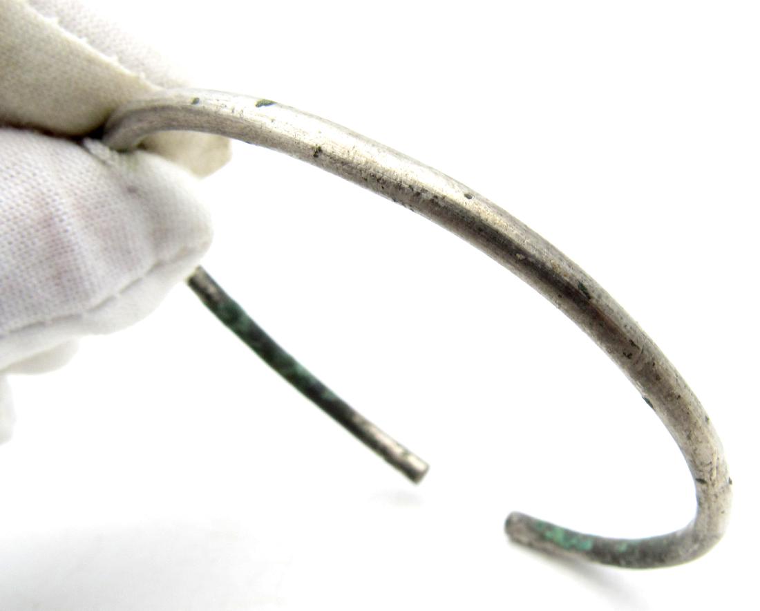 Viking Silver Snake Headed Bracelet (1 of 3)