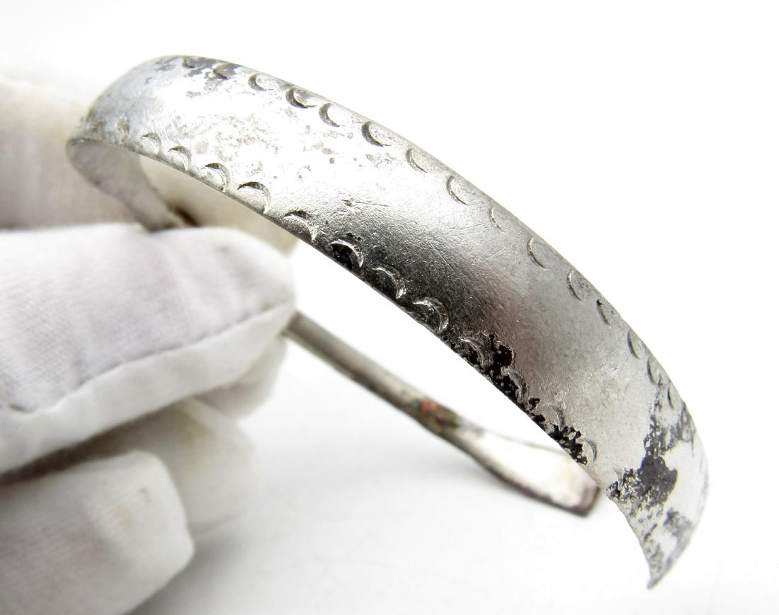 Viking Silver Decorated Bracelet (1 of 3)