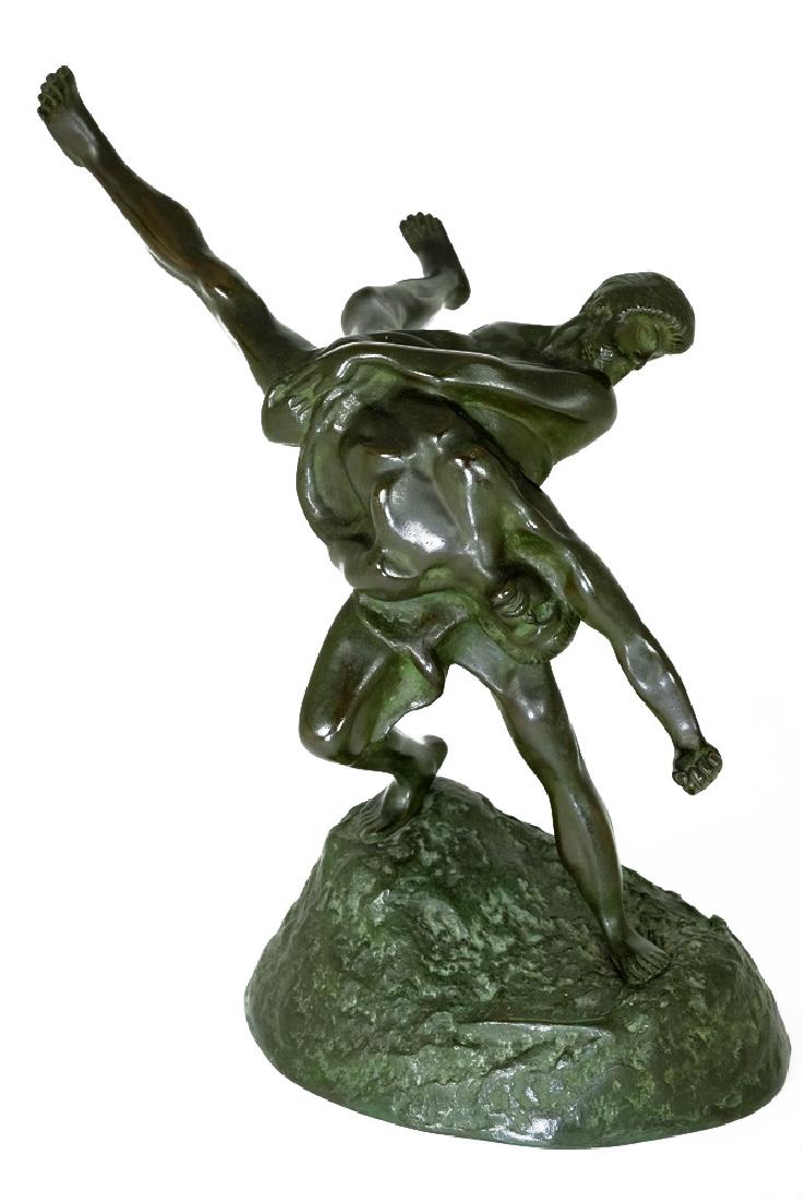Bronze sculpture of 'The Wrestlers', Jef Lambeaux: Bronze sculpture of 'The Wrestlers' Jef Lambeaux (1852-1908) Bronze 19 x 16 x 12 inches / 26 lbs 1900s Signed: Jef Lambeaux / A. Debraz Fondeur Bruxelles Shipping: United States (insured): Flat-rate o