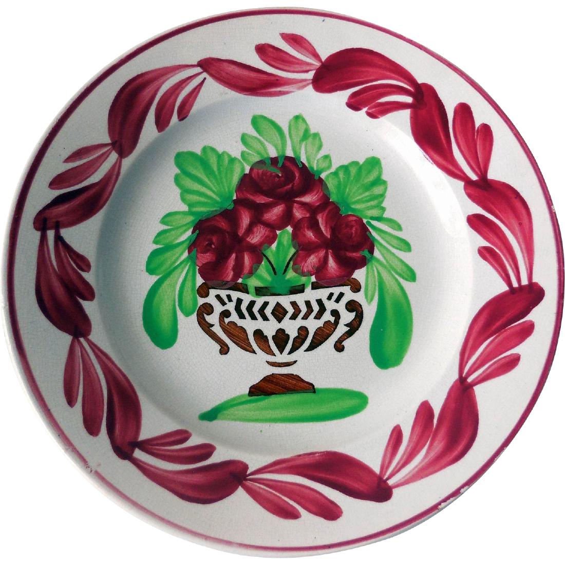 Hand-Painted French Faience Plate (1 of 5)