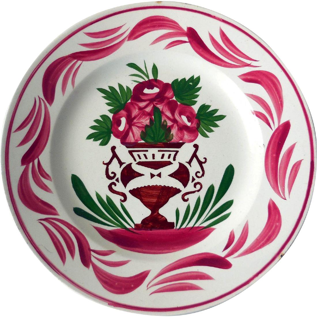 Hand-Painted French Faience Plate (1 of 5)