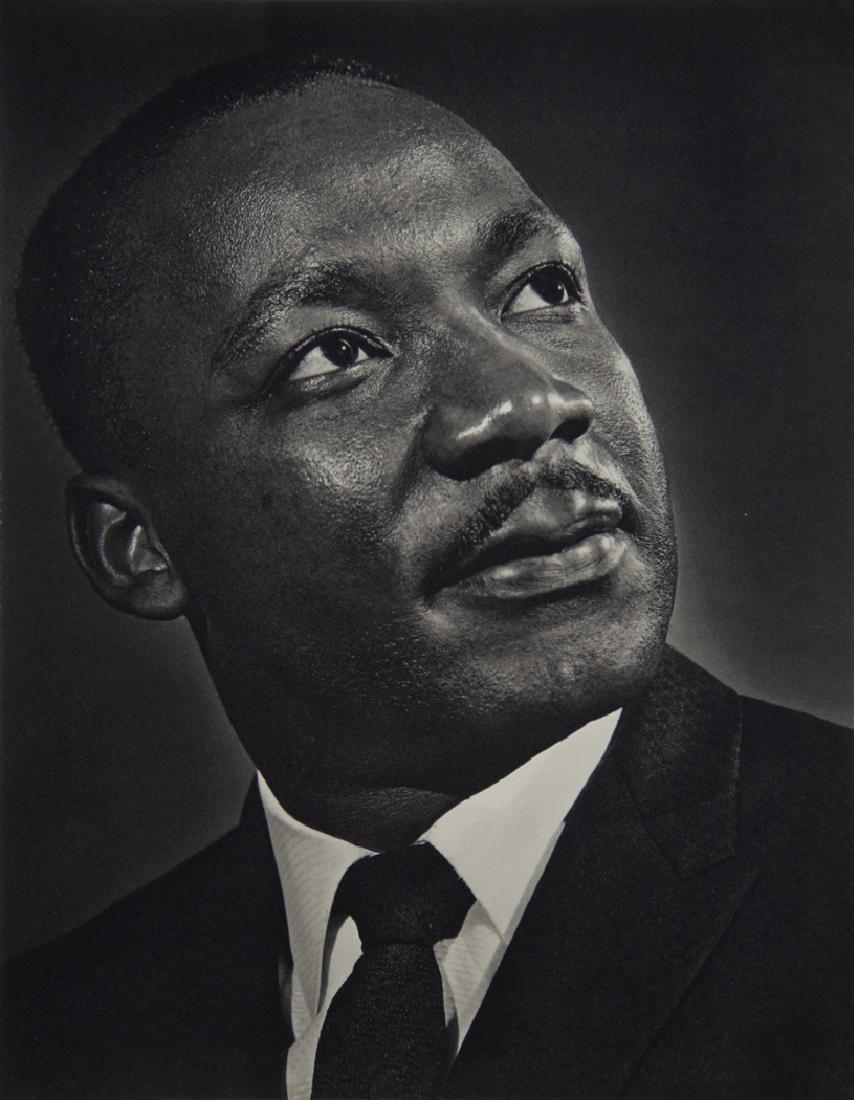 YOUSUF KARSH - Martin Luther King, Jr. 1960: Artist: Yousuf Karsh Title: Martin Luther King, Jr. neg 1962 Gravure 1976 Medium: sheet fed photgravure Size (inches): 9x12 Unmounted Yousuf Karsh (1908-2002) was an Armenian-Canadian portrait photogr