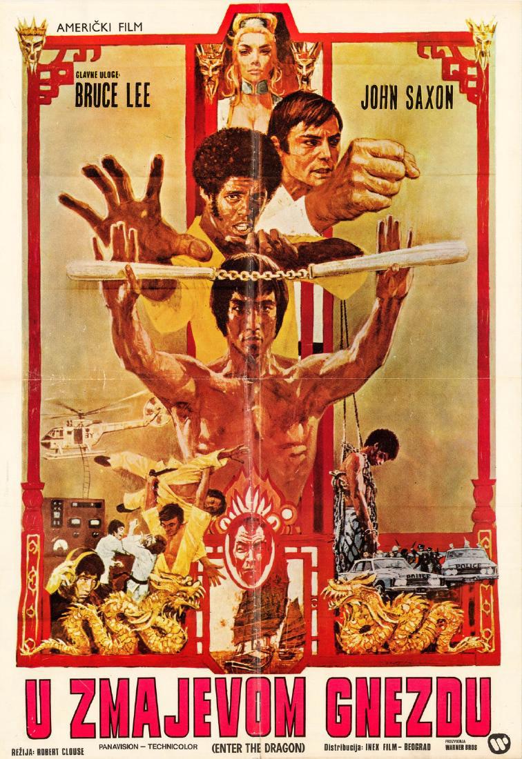 1973 Robert Clouse Film Enter Dragon Yugoslavian Poster (1 of 1)