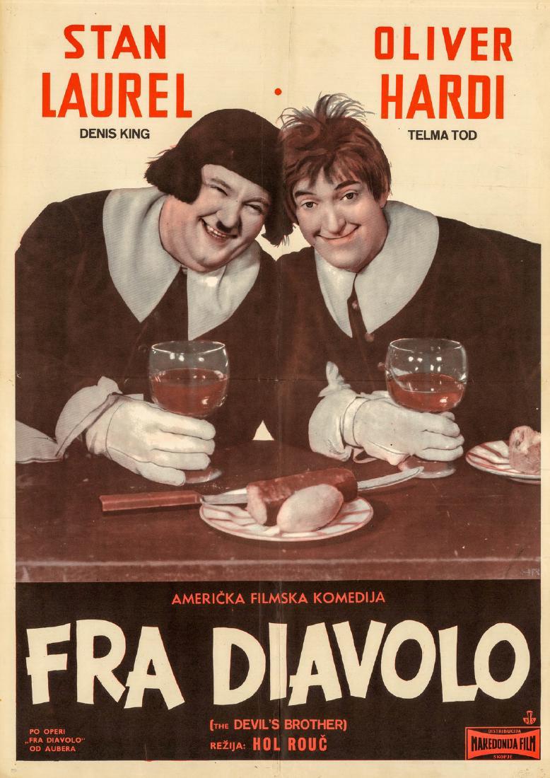 1933 Hal Roach Film Devil's Brother Yugoslavian Poster (1 of 1)