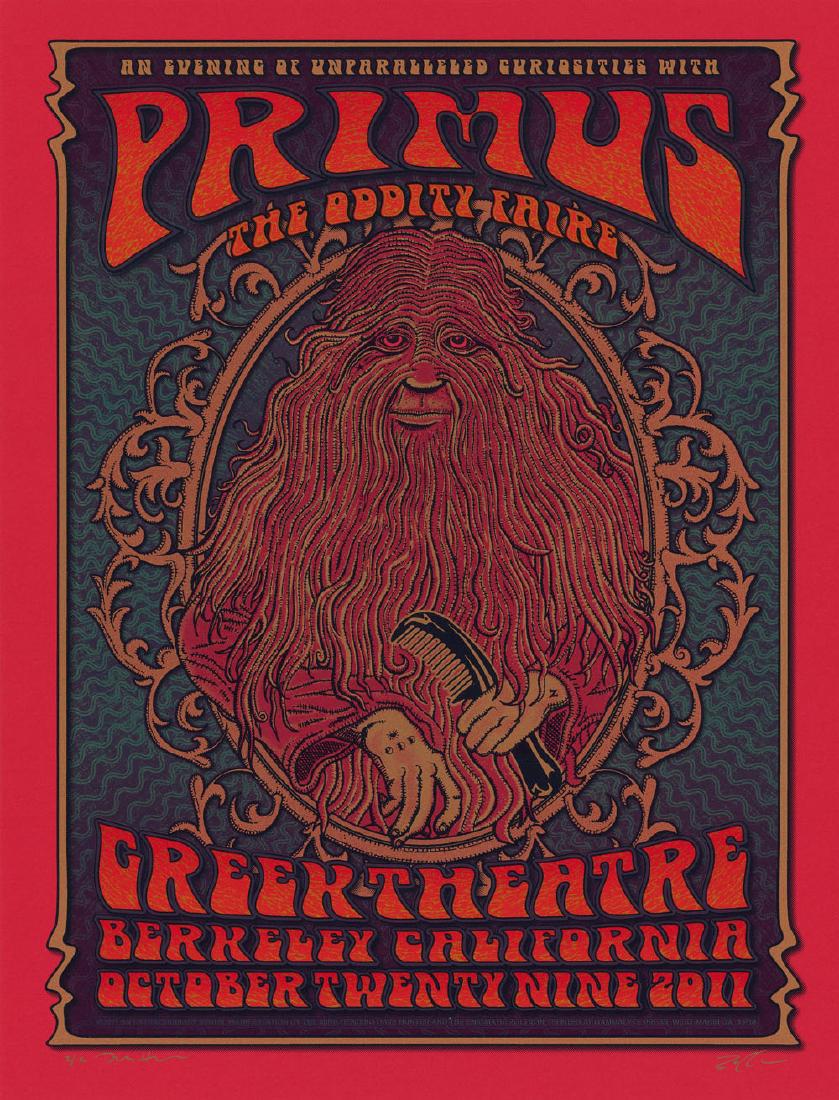 Rare 2011 Primus Poster Red Variant by Dave Hunter and (1 of 1)