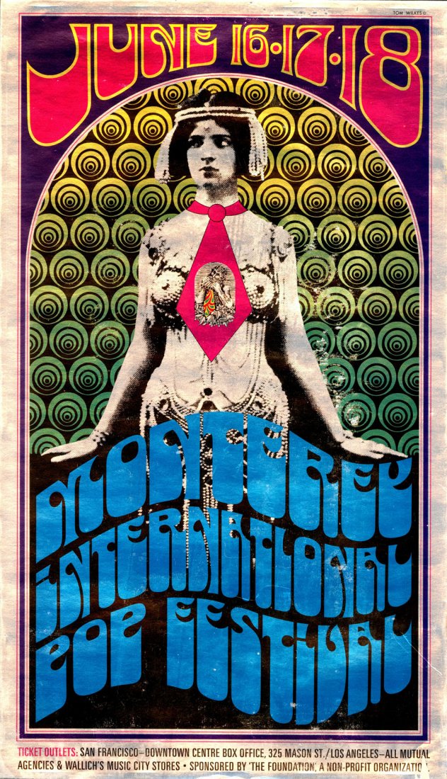 Rare 1967 Monterey Pop Festival Poster Oct 28, 2017 Jasper52 in NY