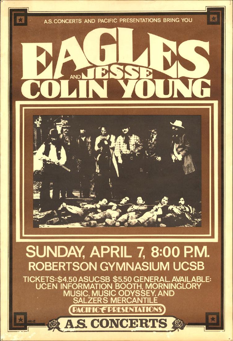 Rare 1974 Eagles Poster from Santa Barbara (1 of 1)