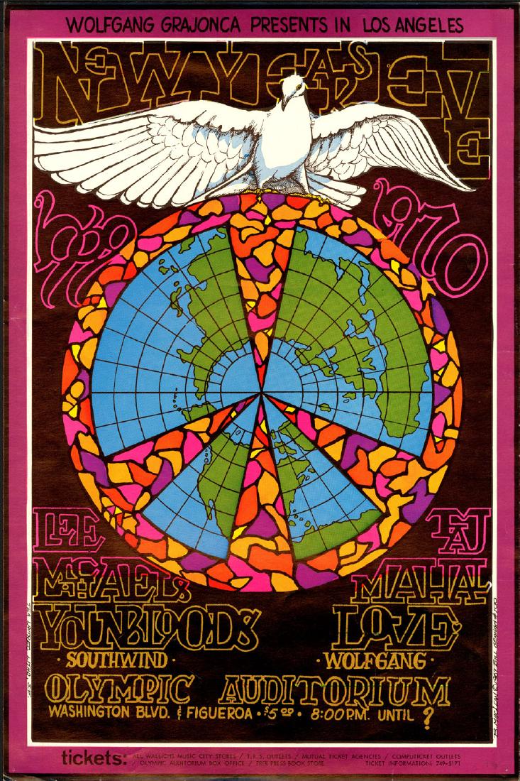 Rare 1969 Bill Graham New Years Poster (1 of 1)