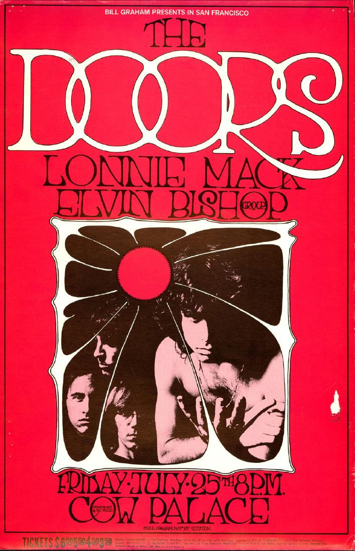 Rare 1969 Doors Cow Palace Poster, 1st Edition Print (1 of 1)