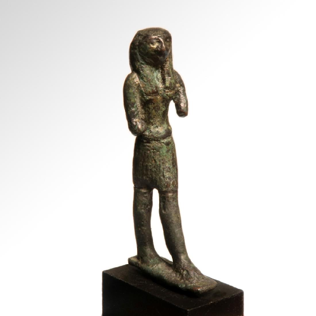 Egyptian Bronze Falcon Headed Horus, c. 600 B.C. (1 of 7)