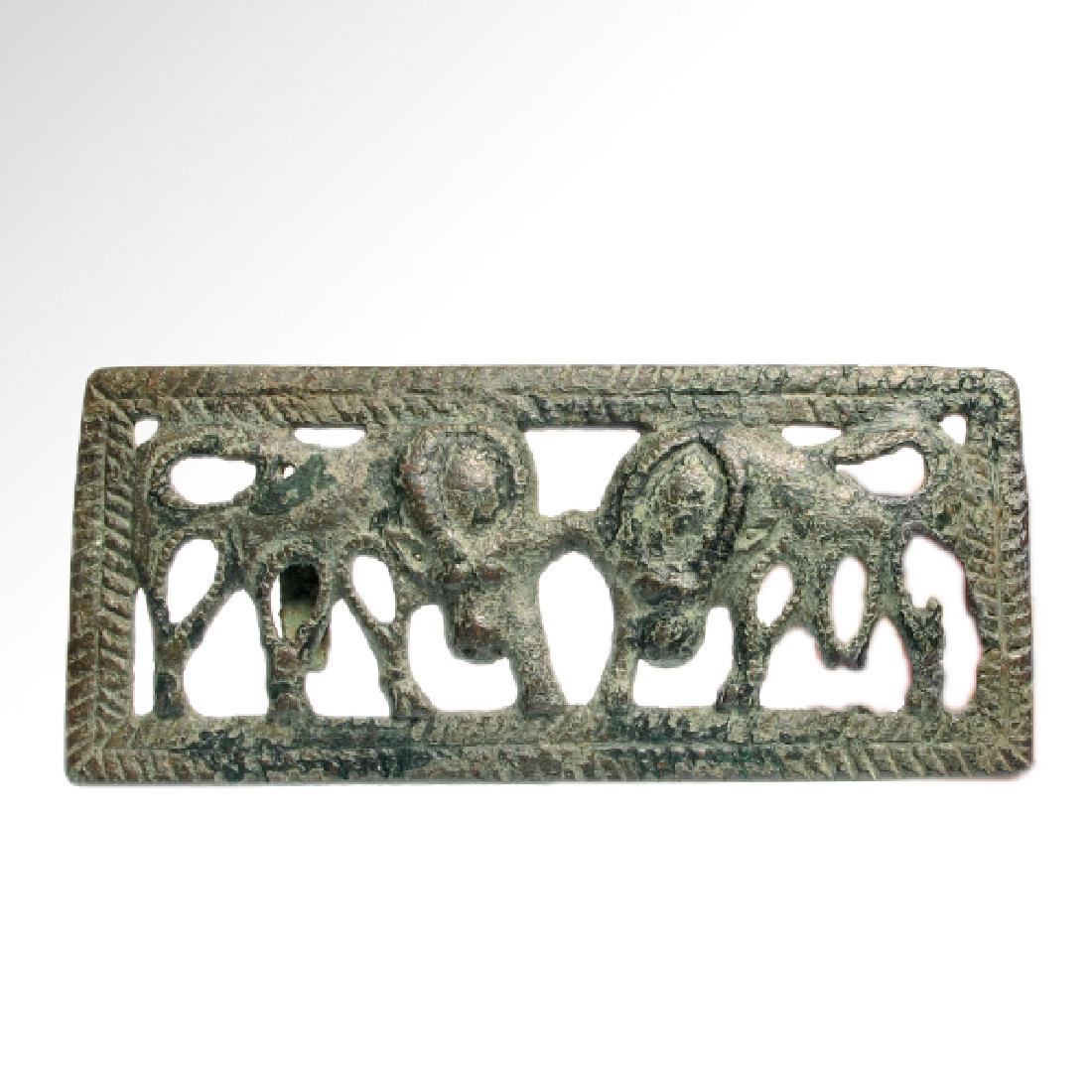 Ordos Open-Work Plaque with Grazing Bulls, c. 500 B.C. (1 of 6)