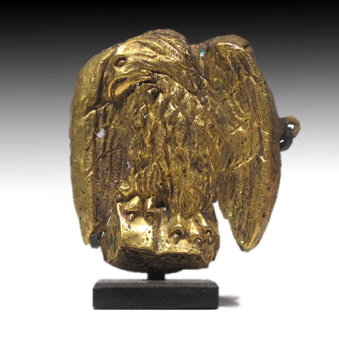 Medieval Gilt Bronze Cross Plaque, Eagle, France, Early (1 of 6)