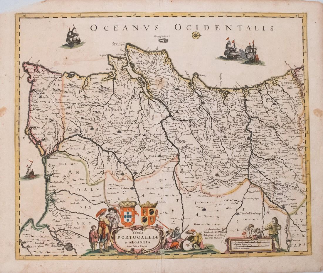 de Wit: Antique Map of Portugal & Parts of Spain, 1690 (1 of 1)