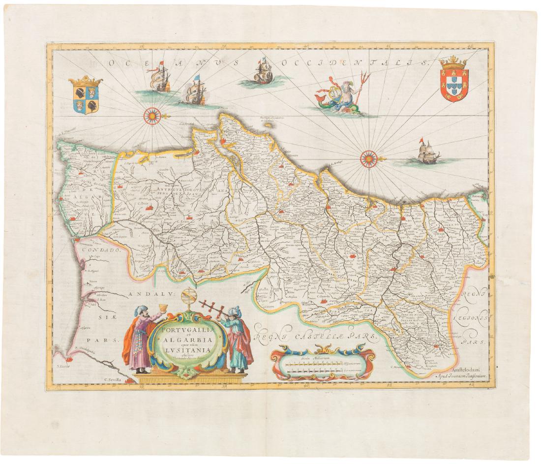 Janssonius: Antique Map of Portugal, 1645 (1 of 1)
