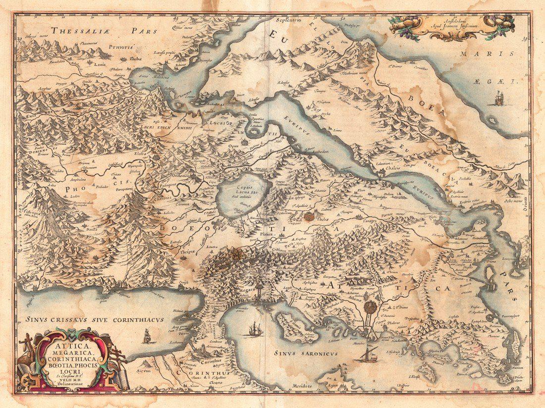 Jansson: Antique Map of the Acropolis, 1630 (1 of 1)