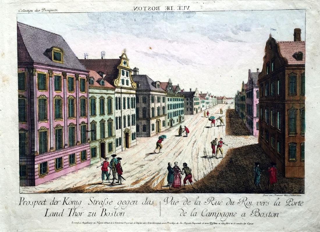 Haberman Antique View of King Street, Boston, 1770
