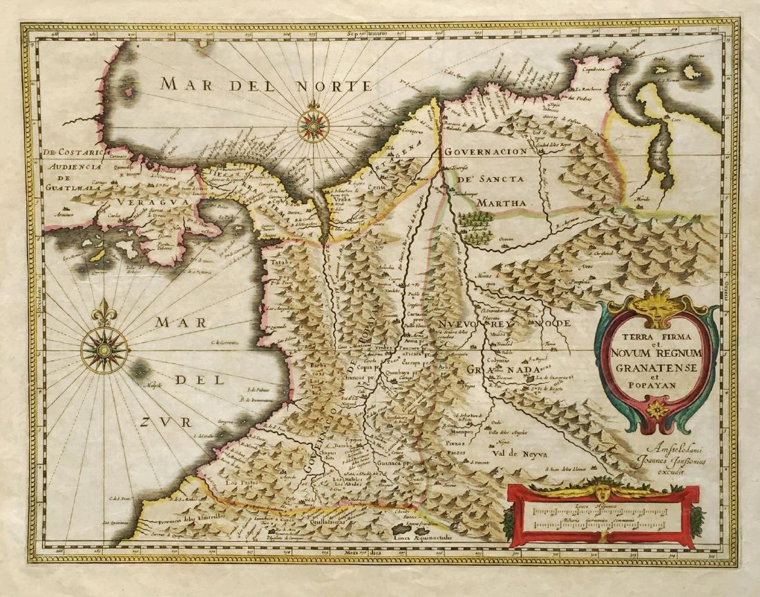 Blaeu: Antique Map of Colombia / Panama, 1631 (1 of 1)