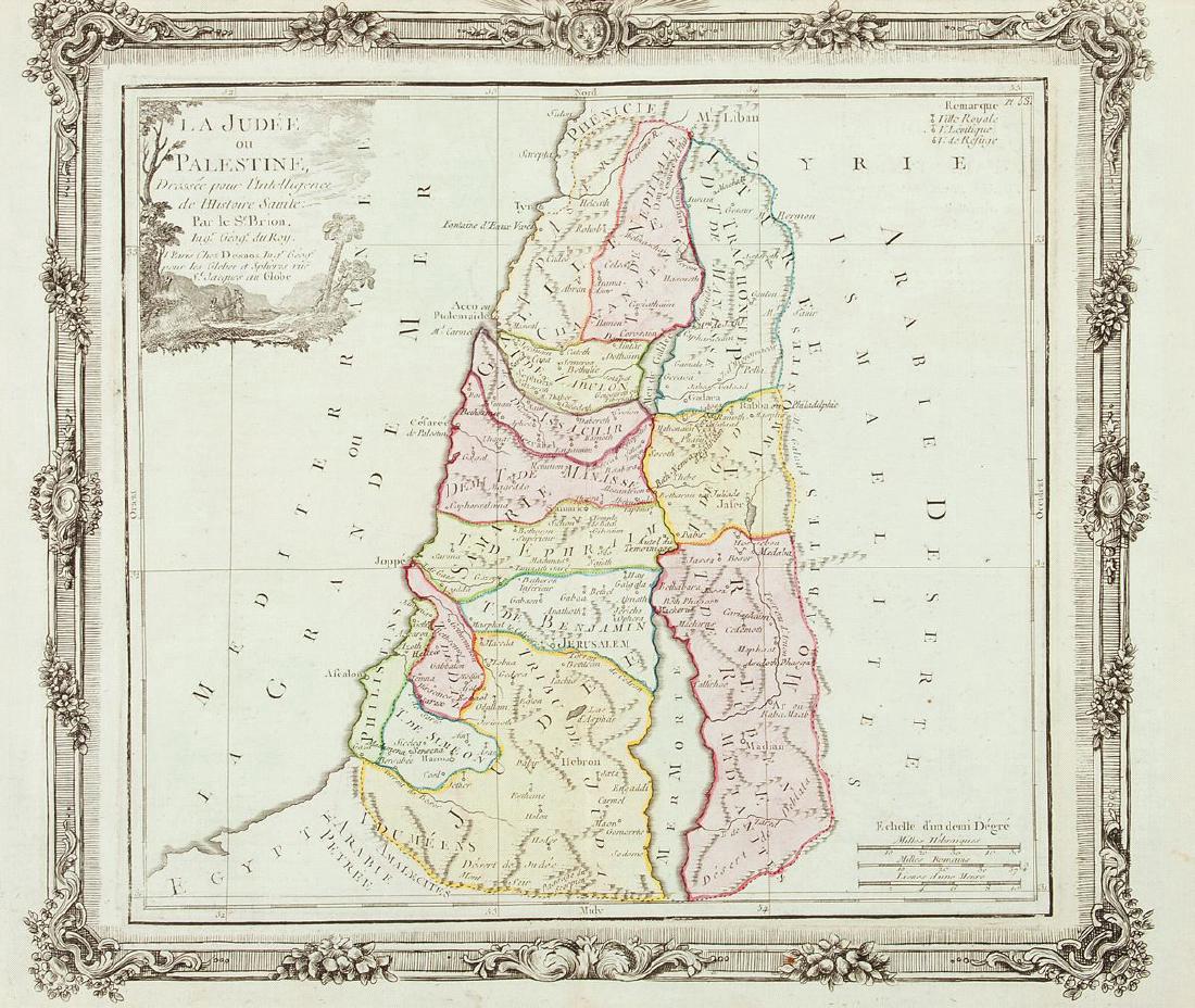 de la Tour: Antique Map of Judea or Palestine, 1766 (1 of 1)