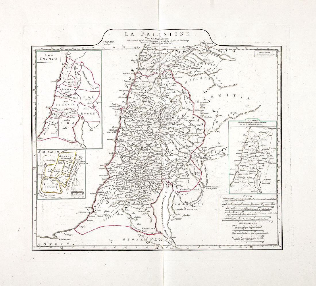 d’Anville: Antique Map of Palestine, 1767 (1 of 1)