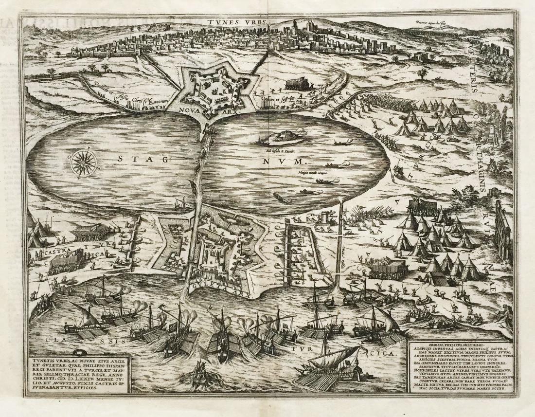 Braun & Hogenberg: Antique View of Tunis Besieged, 1575 (1 of 1)