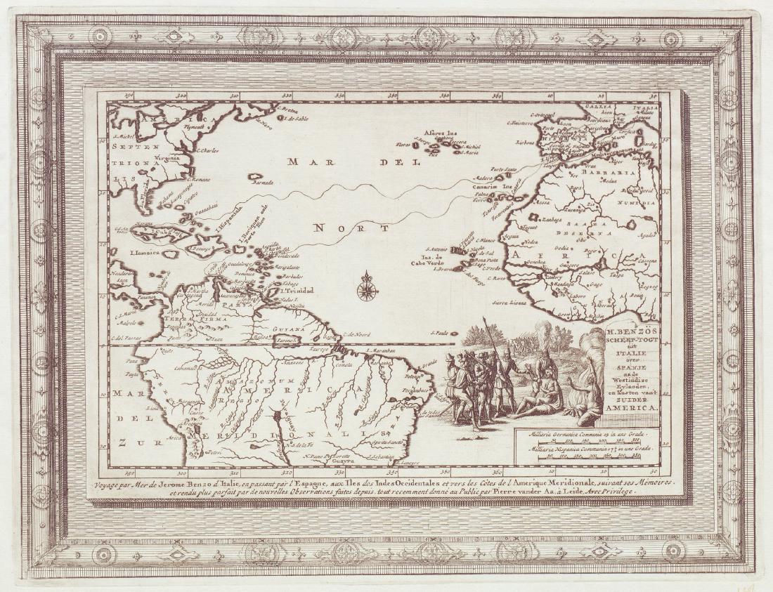 van der Aa: Antique Explorers Map of the Atlantic Ocean (1 of 2)