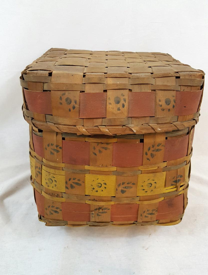 Northeast Woodlands Indian Split Ash Basket 1880 (1 of 8)