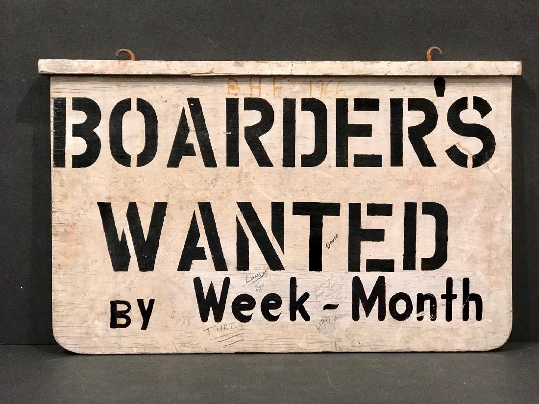 Boarder’s Wanted Sign, 1940 (1 of 8)
