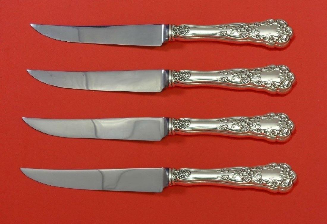 Set of 4 Gorham Buttercup Sterling Silver Steak Knives (1 of 3)