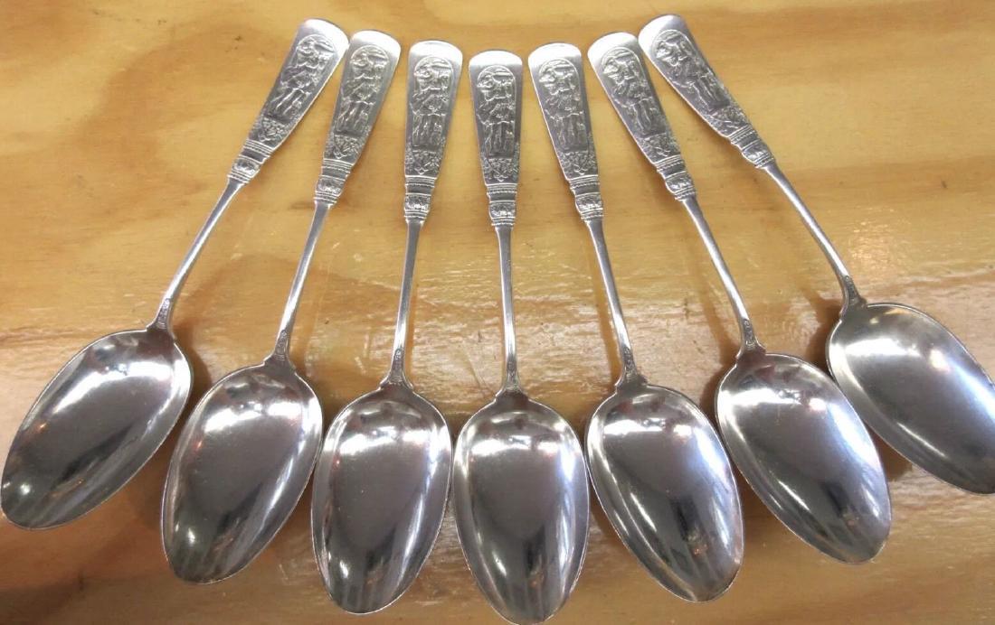 Antique Set of Gorham Sterling Silver Serving Spoons (1 of 10)