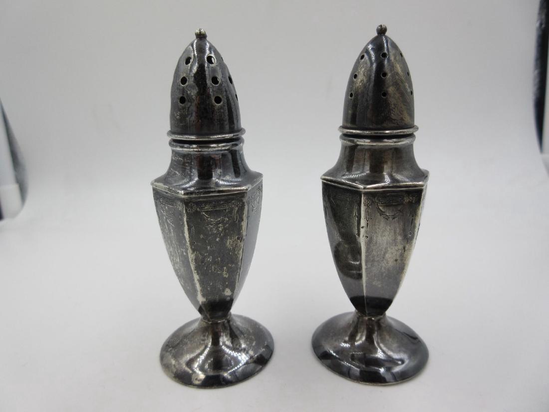 Antique Pair Weidlich Sterling Silver Salt Pepper Shake (1 of 8)