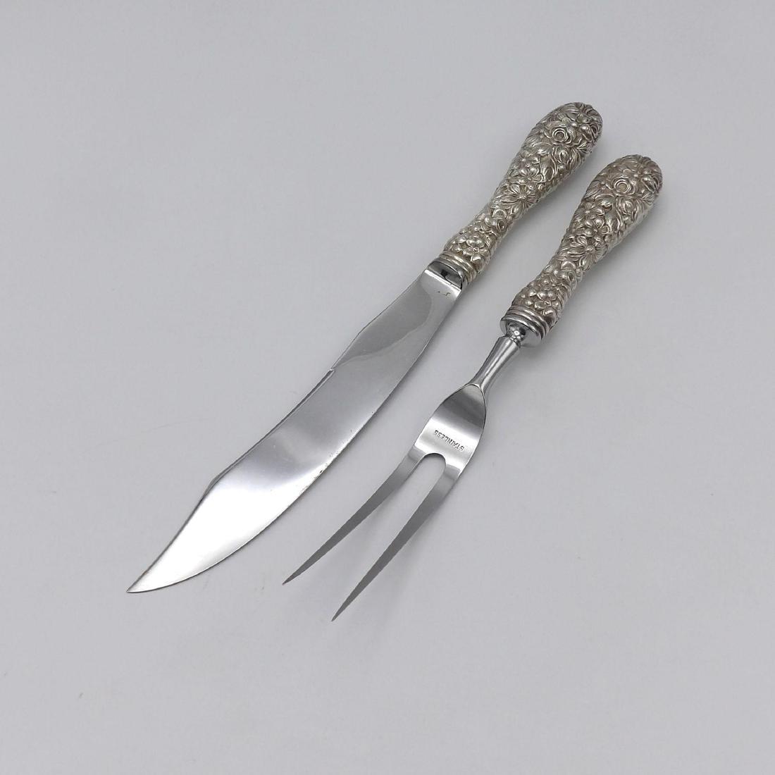 Antique Stieff Sterling Silver Rose Carving Set, 1920s (1 of 4)