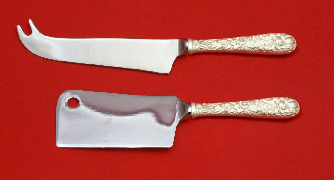 Kirk Repousse Sterling Silver Cheese Serving Set (1 of 3)