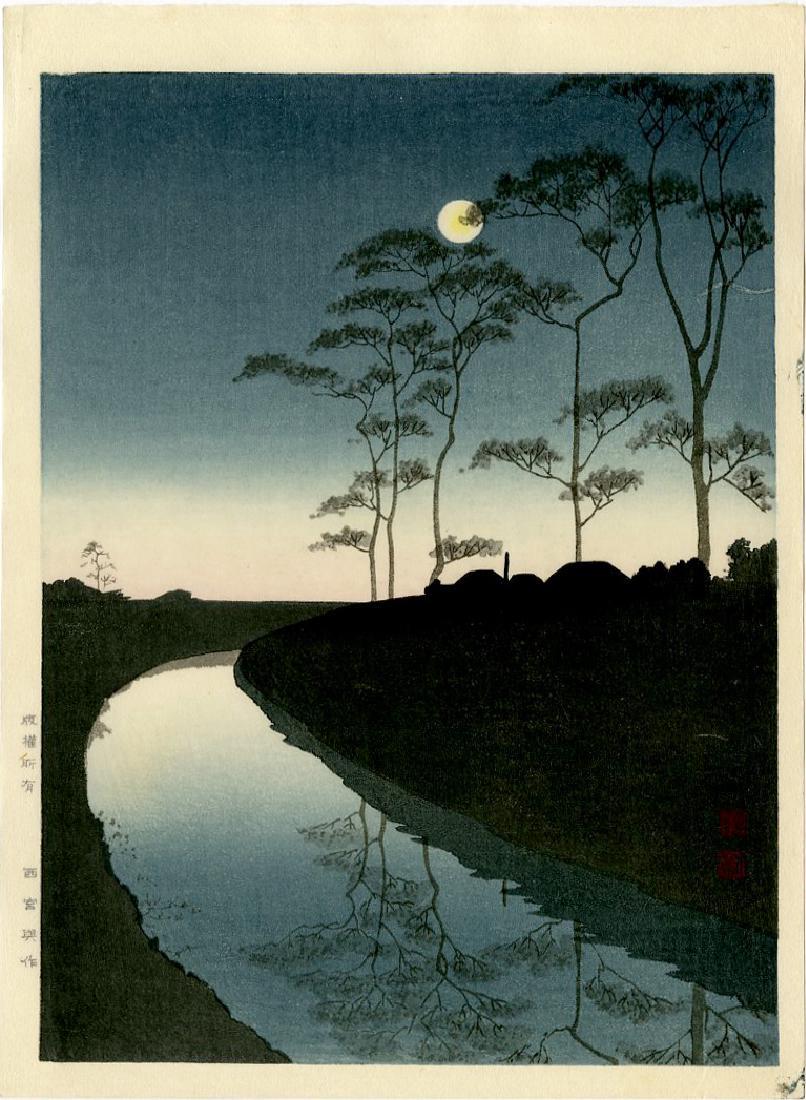 Koho Shoda Woodblock Country Scene (1 of 2)