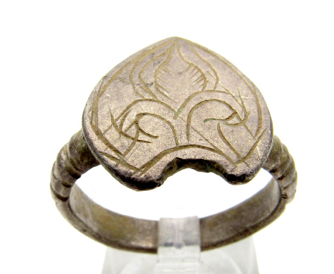 Medieval French Silver Ring with Tree of Life (1 of 4)