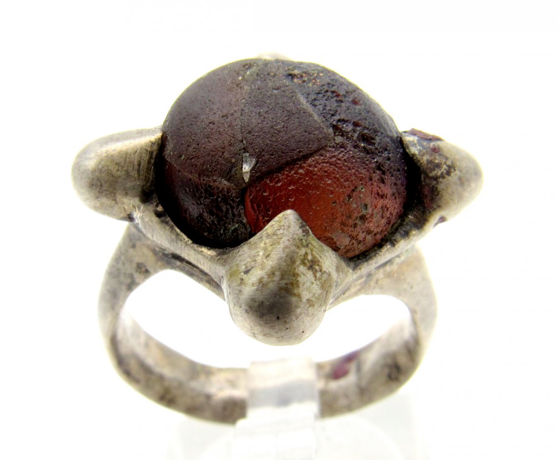 Viking Silver Ring with Stone (1 of 3)