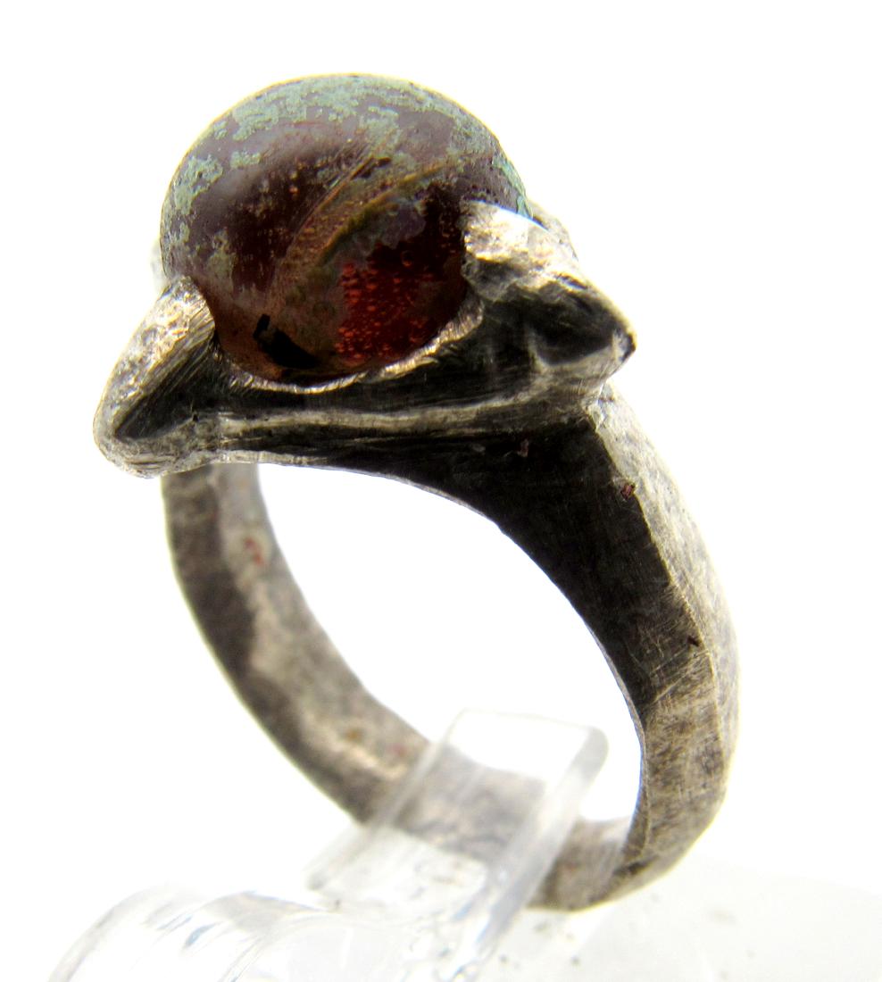 Viking Silver Ring with Stone (1 of 3)