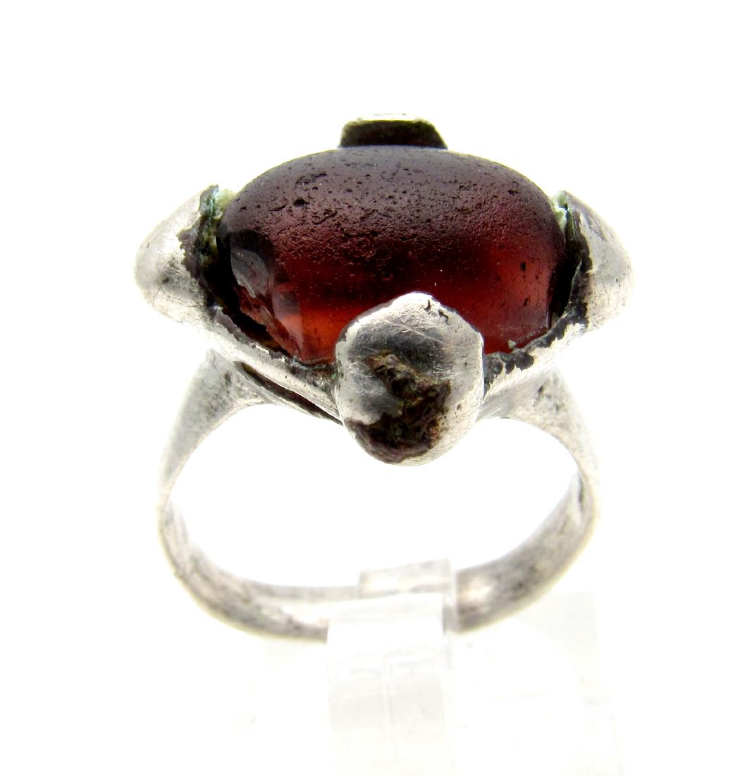 Viking Silver Ring with Stone (1 of 3)