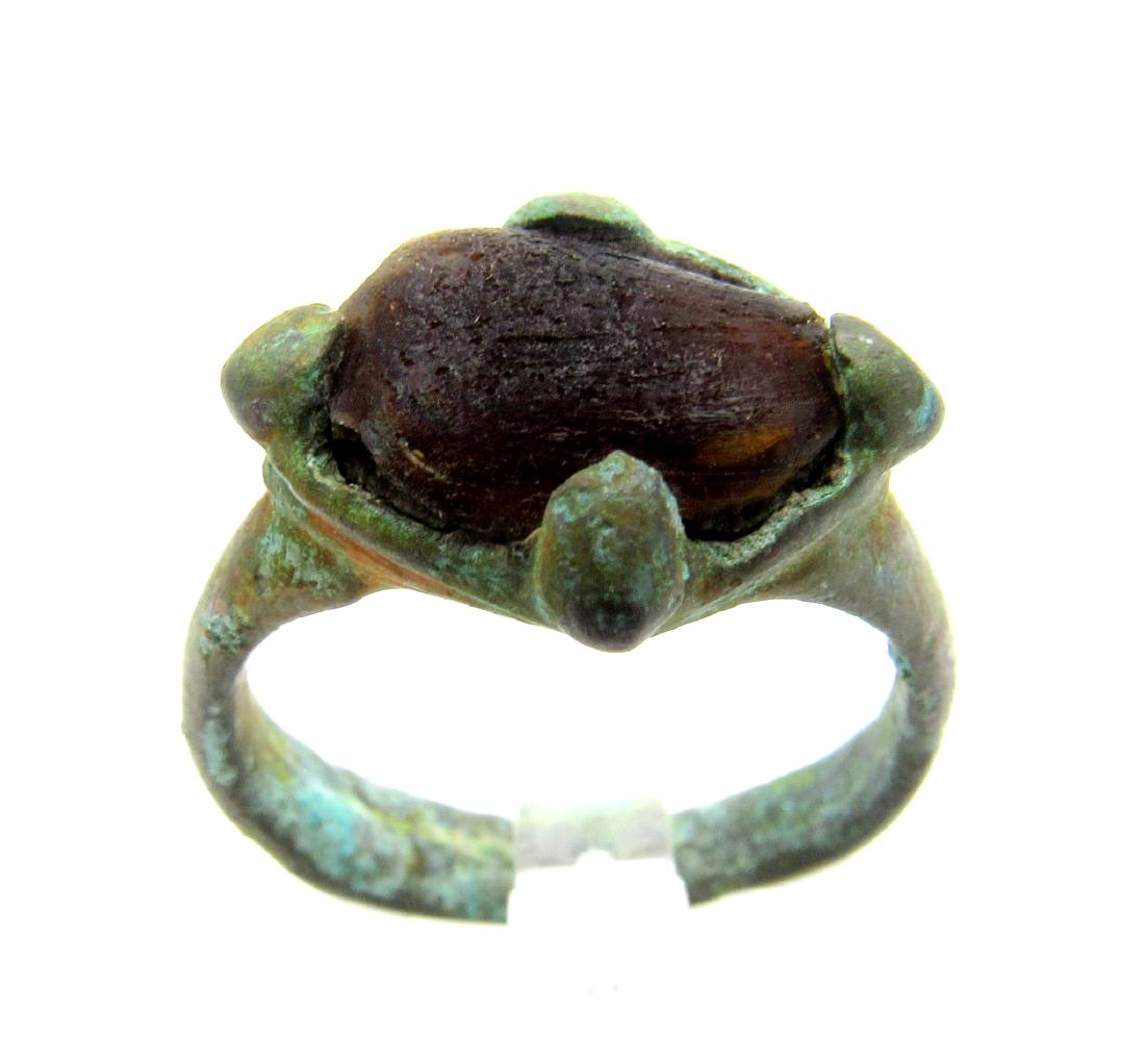 Wearable Viking Ring with Dark Stone (1 of 3)