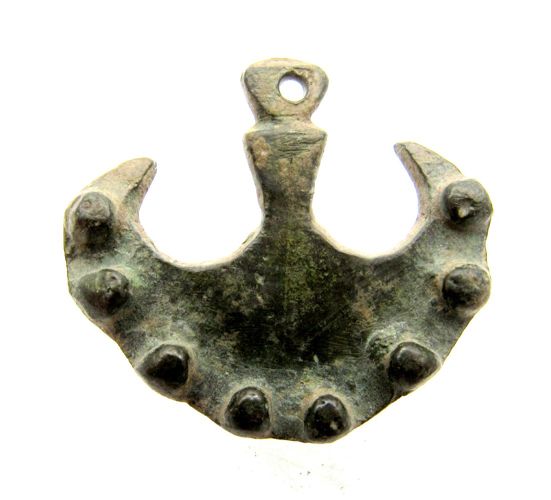 Rare Viking Thor's Hammer Amulet with Raven Heads (1 of 2)