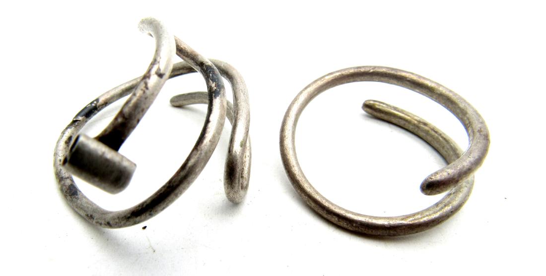 Pair of Celtic Silver Hair / Beard Rings (1 of 3)