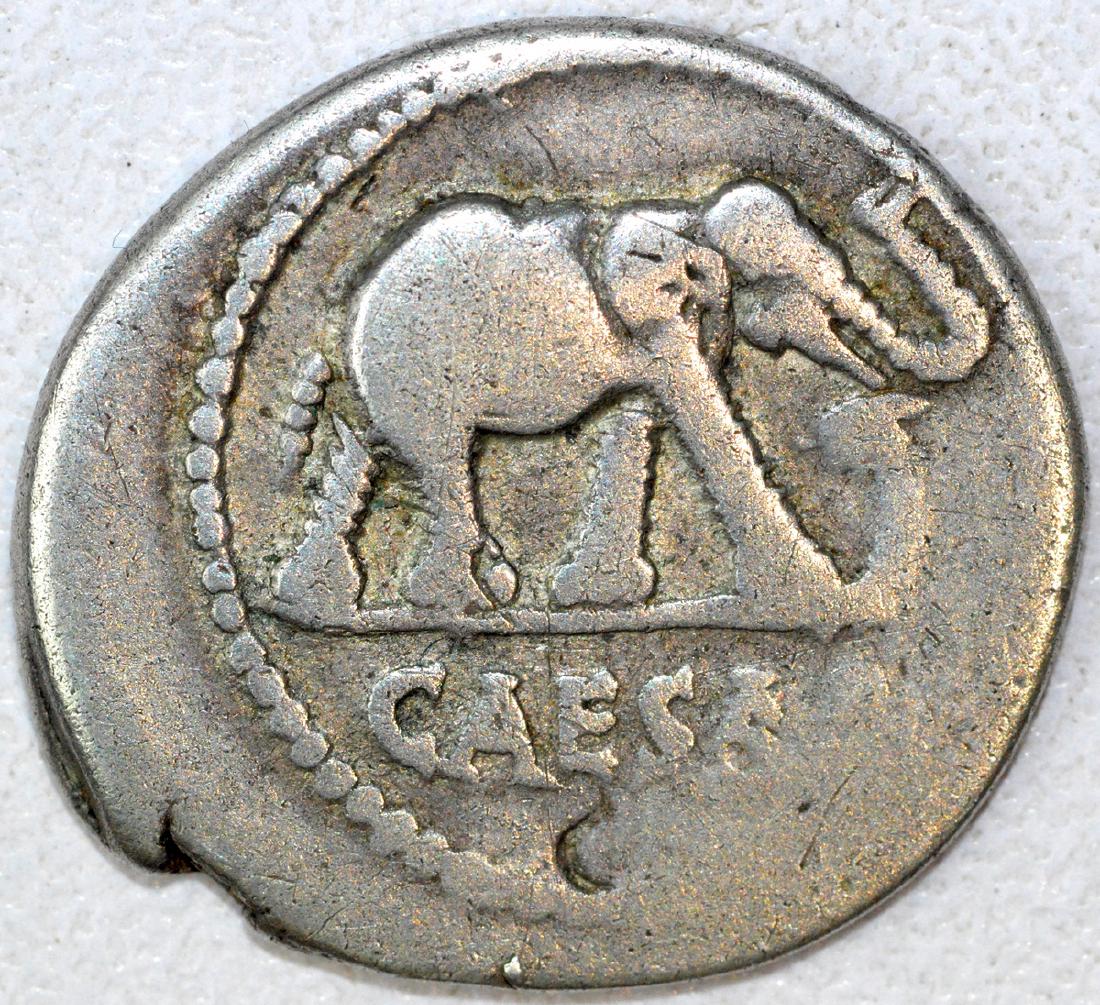 Rare Ancient Roman Denarius of Julius Caesar (1 of 2)