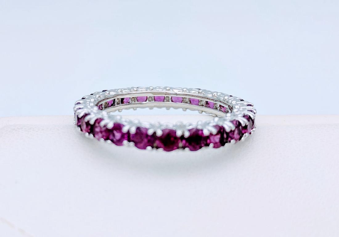 Sterling Silver Amethyst Eternity Ring, 2.64ctw (1 of 6)